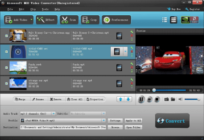 Screenshot of the application Aiseesoft MOD Video Converter - #1