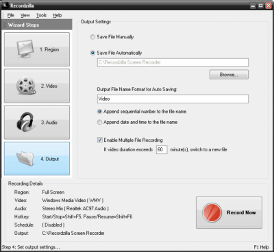 Screenshot of the application Recordzilla Screen Recorder - #5