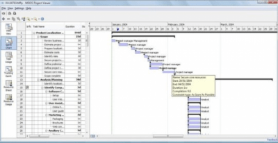 Screenshot of the application MOOS Project Viewer - #1