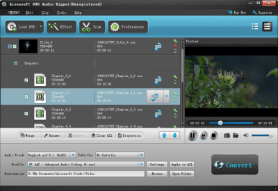 Screenshot of the application Aiseesoft DVD Audio Ripper - #1