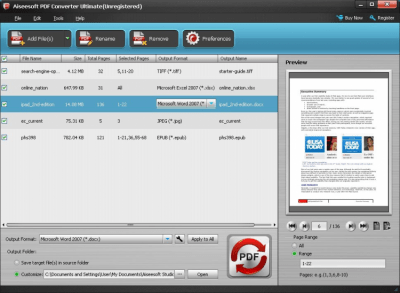 Screenshot of the application Aiseesoft PDF Converter Ultimate - #1
