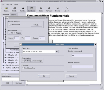 Screenshot of the application xCHM - #3