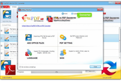 Screenshot of the application FoxPDF HTML to PDF Converter - #1