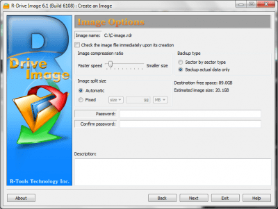 Screenshot of the application R-Drive Image - #4