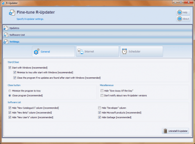 Screenshot of the application R-Updater Portable - #3