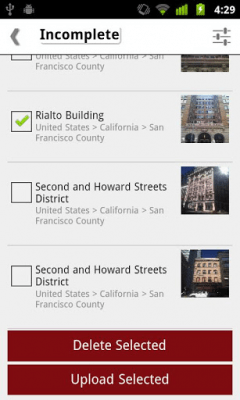 Screenshot of the application Wiki Loves Monuments - #5
