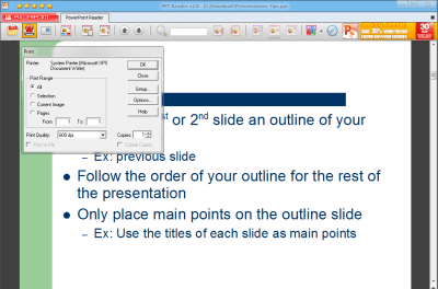 Screenshot of the application PPT Reader - #3