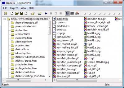 Screenshot of the application Teleport Pro - #3