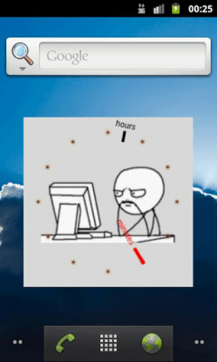 Screenshot of the application Troll face clock widget - #2