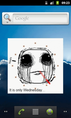 Screenshot of the application Troll face clock widget - #3