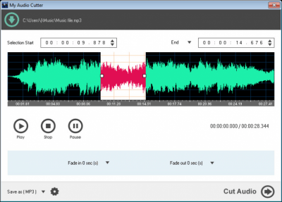 Screenshot of the application My Audio Cutter - #1