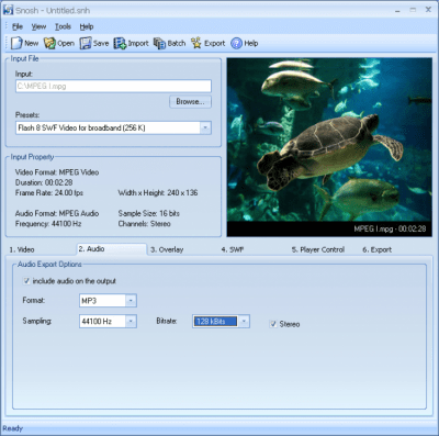 Screenshot of the application Snosh - #2