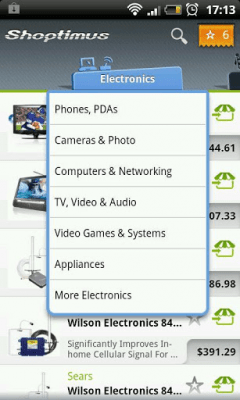 Screenshot of the application Shoptimus International - #2