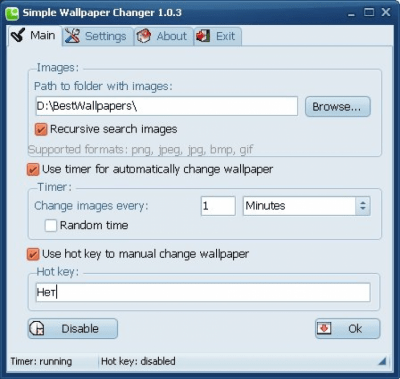 Screenshot of the application Simple Wallpaper Changer - #2