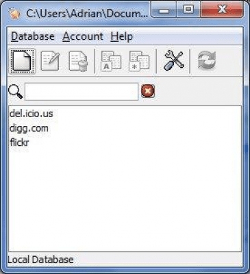 Screenshot of the application Universal Password Manager - #2