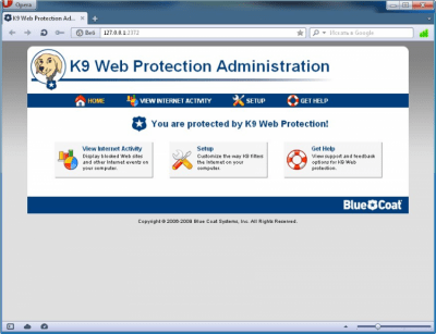 Screenshot of the application K9 Web Protection - #1