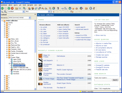 Screenshot of the application OrangeCD Player - #4