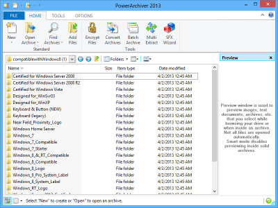 Screenshot of the application PowerArchiver - #3