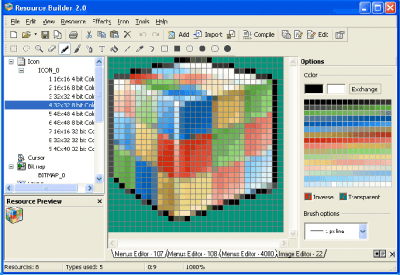 Screenshot of the application Resource Builder - #1