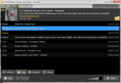 Screenshot of the application Screamer Radio - #2