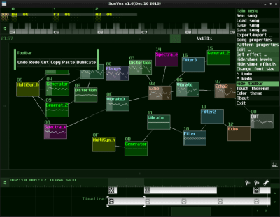Screenshot of the application SunVox - #2