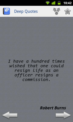 Screenshot of the application Deep Quotes - #3
