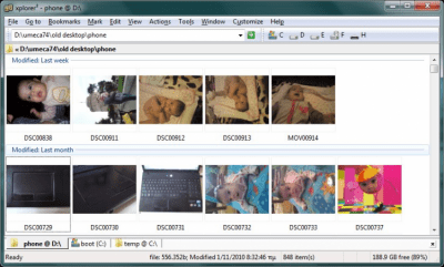 Screenshot of the application Xplorer2 - #6