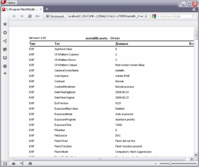 Screenshot of the application Metalite - #6