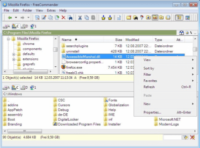 Screenshot of the application FreeCommander - #2