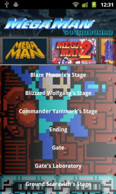 Screenshot of the application Megaman Soundboard - #1