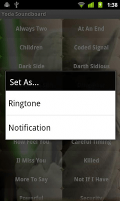 Screenshot of the application Yoda Soundboard - #2