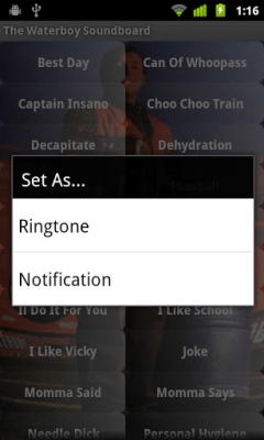 Screenshot of the application The Waterboy Soundboard - #2