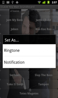 Screenshot of the application I Love You Man Soundboard - #2