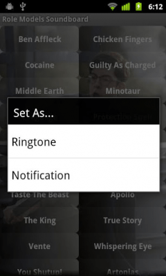 Screenshot of the application Role Models Soundboard - #2