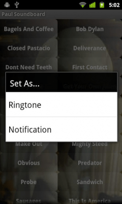 Screenshot of the application Paul Soundboard - #2