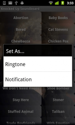 Screenshot of the application Knocked Up Soundboard - #2