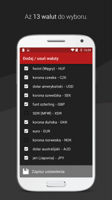 Screenshot of the application Kursy walut NBP - #4