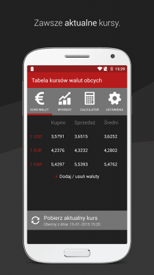Screenshot of the application Kursy walut NBP - #10