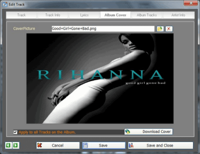 Screenshot of the application AllMySongs Database - #4