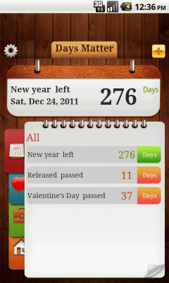 Screenshot of the application Day Matters Widget - #3