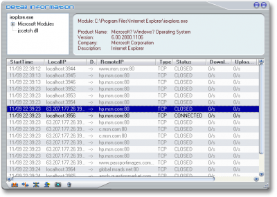 Screenshot of the application NetPeeker - #2