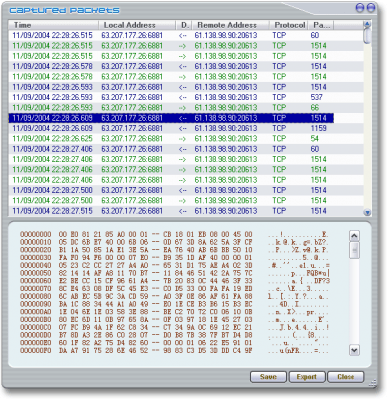 Screenshot of the application NetPeeker - #5
