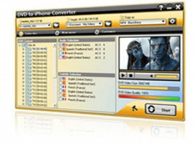 Screenshot of the application DVD to iPhone Converter - #1