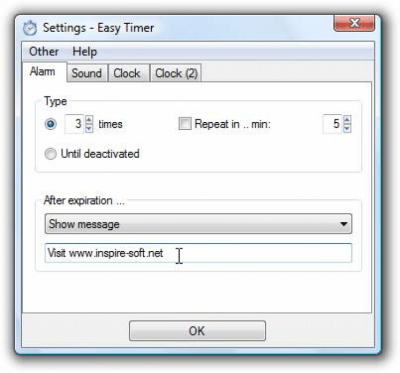 Screenshot of the application Easy Timer - #2