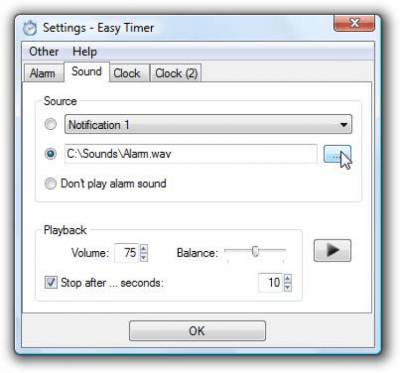 Screenshot of the application Easy Timer - #3