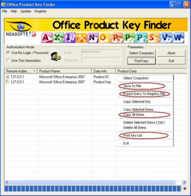 Screenshot of the application Office Product Key Finder for Windows - #1
