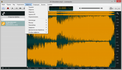 Screenshot of the application OcenAudio Windows - #4
