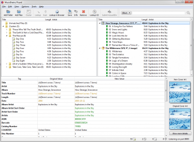 Screenshot of the application MusicBrainz Picard - #2