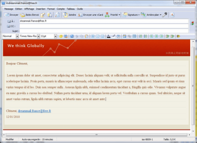 Screenshot of the application DreamMail - #2