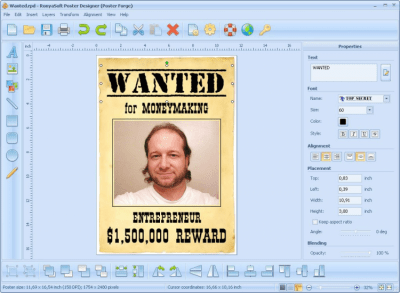 Screenshot of the application Poster Designer - #1